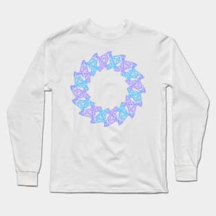 Blue mandala Long Sleeve T-Shirt